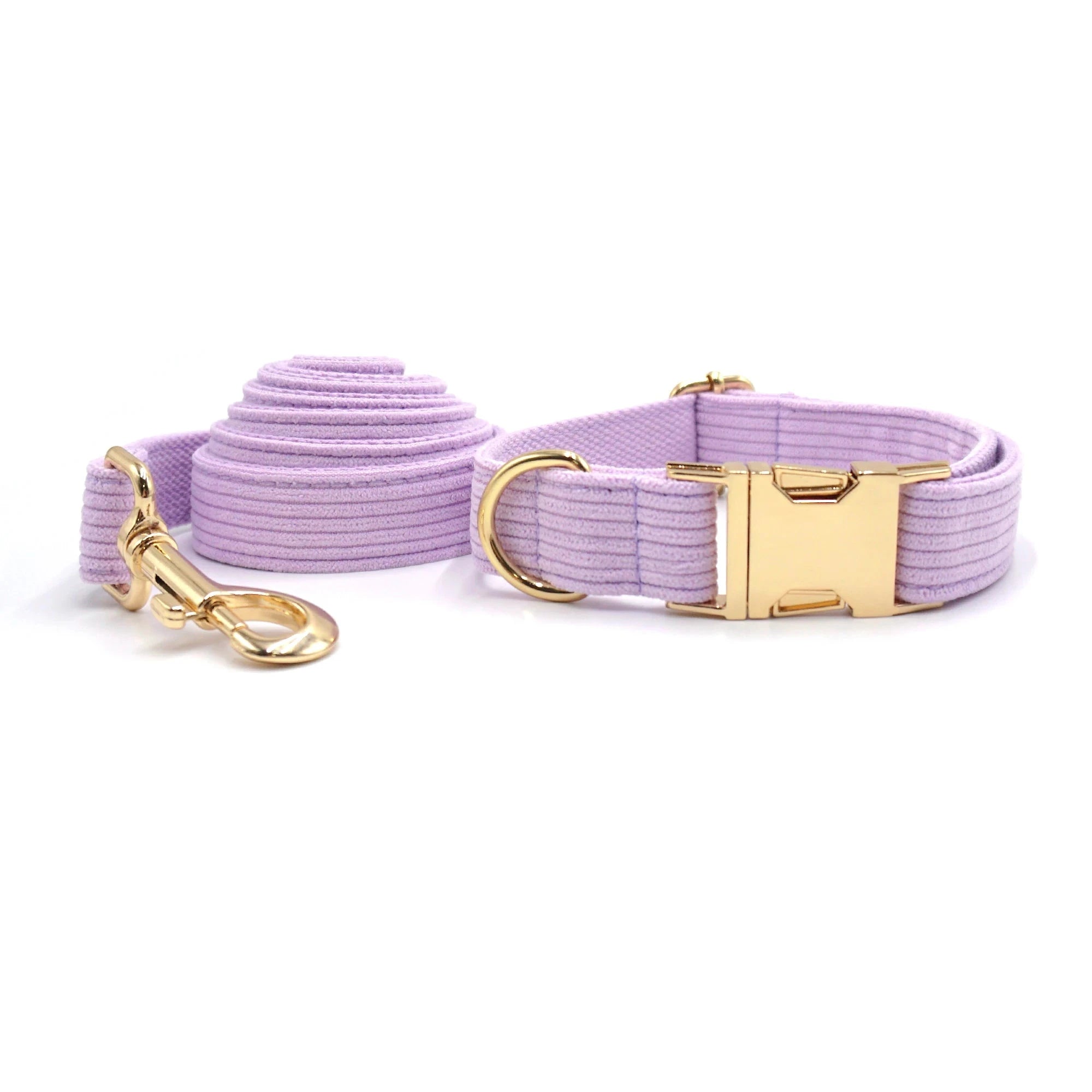 Set en Velours Violet – Harnais, Collier & Laisse avec boucle Dorée | SANEO Pets SANEO Pets