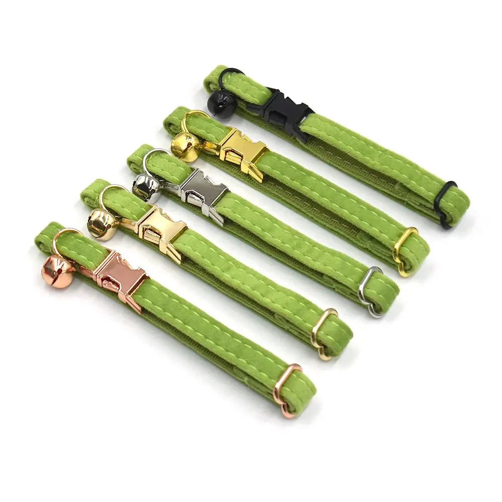 Collier en Velours Vert pour Chat – Élégance, Confort | SANEO Pets SANEO Pets