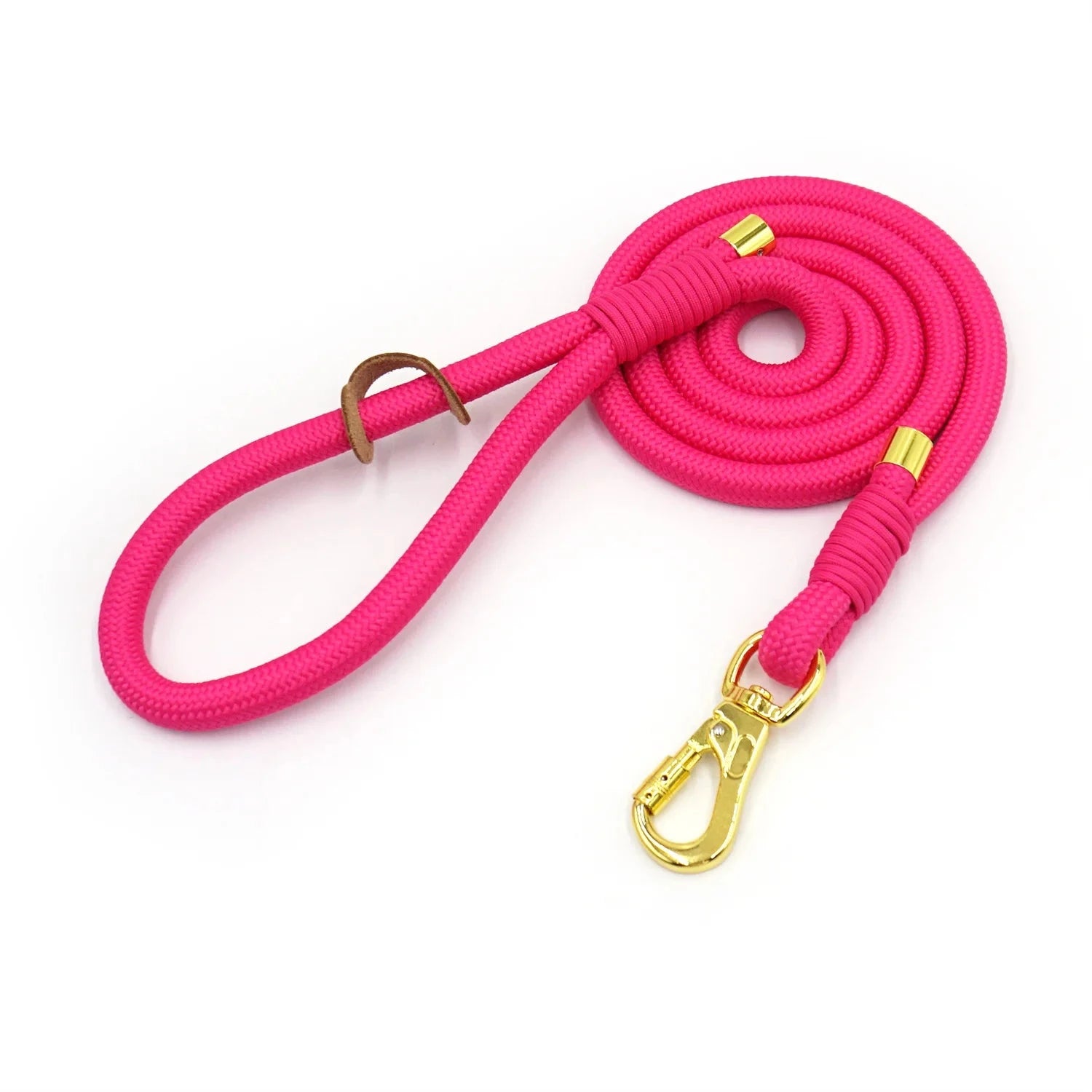 Set en Velours Rose – Collier & Laisse avec boucle Dorée | SANEO Pets SANEO Pets