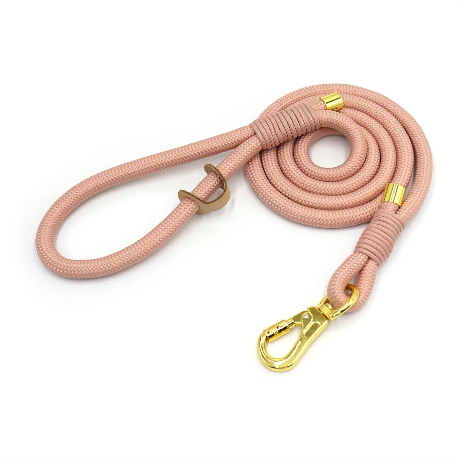 Set en Velours Rose Poudré – Collier & Laisse avec boucle Dorée | SANEO Pets SANEO Pets